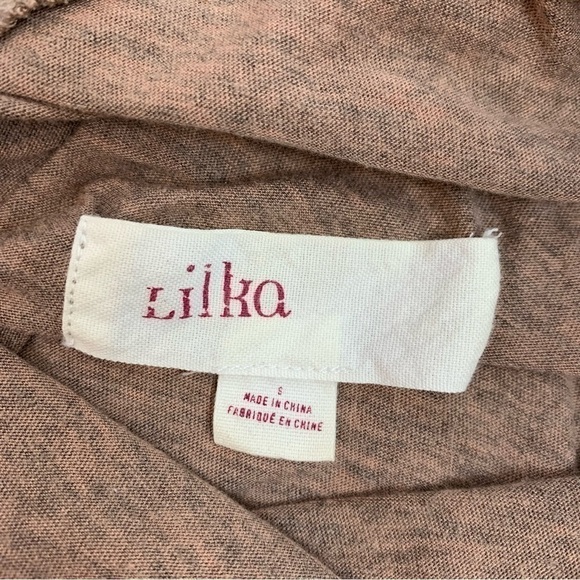 Anthropologie Lilka Cowl Neck Ruched Pima Cotton Long Sleeved Tunic Top Small - Picture 3 of 12